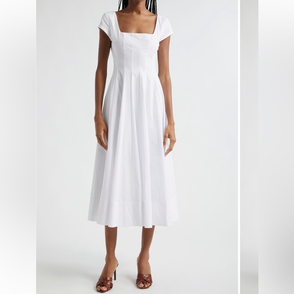STAUD Dresses & Skirts - Staud Wells white midi cotton dress size 6